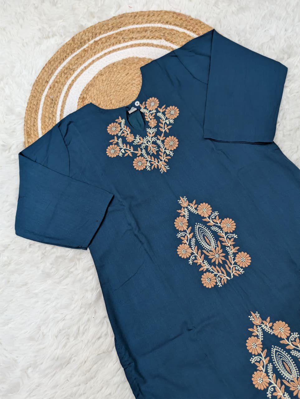 PURE VISCOSE REYON SLUB KURTA SETS