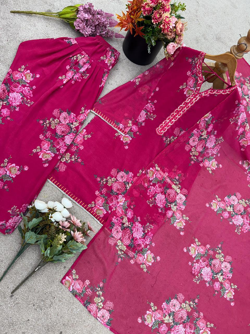 Georgette Dupatta Set