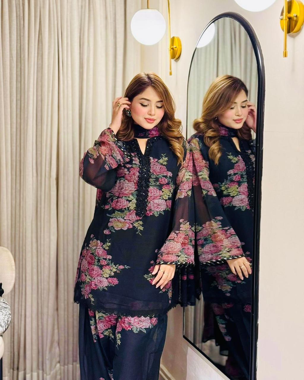 Georgette Dupatta Set