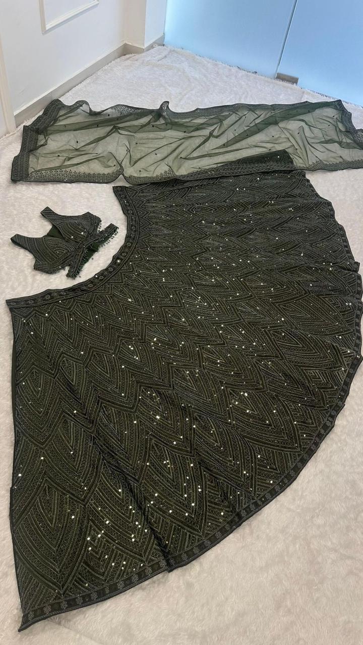 Olive tinted dreamy Lehenga