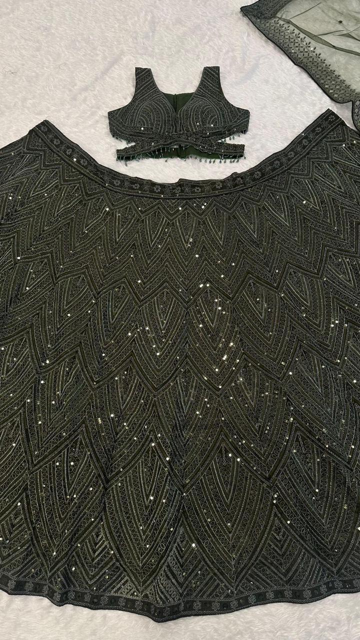 Olive tinted dreamy Lehenga