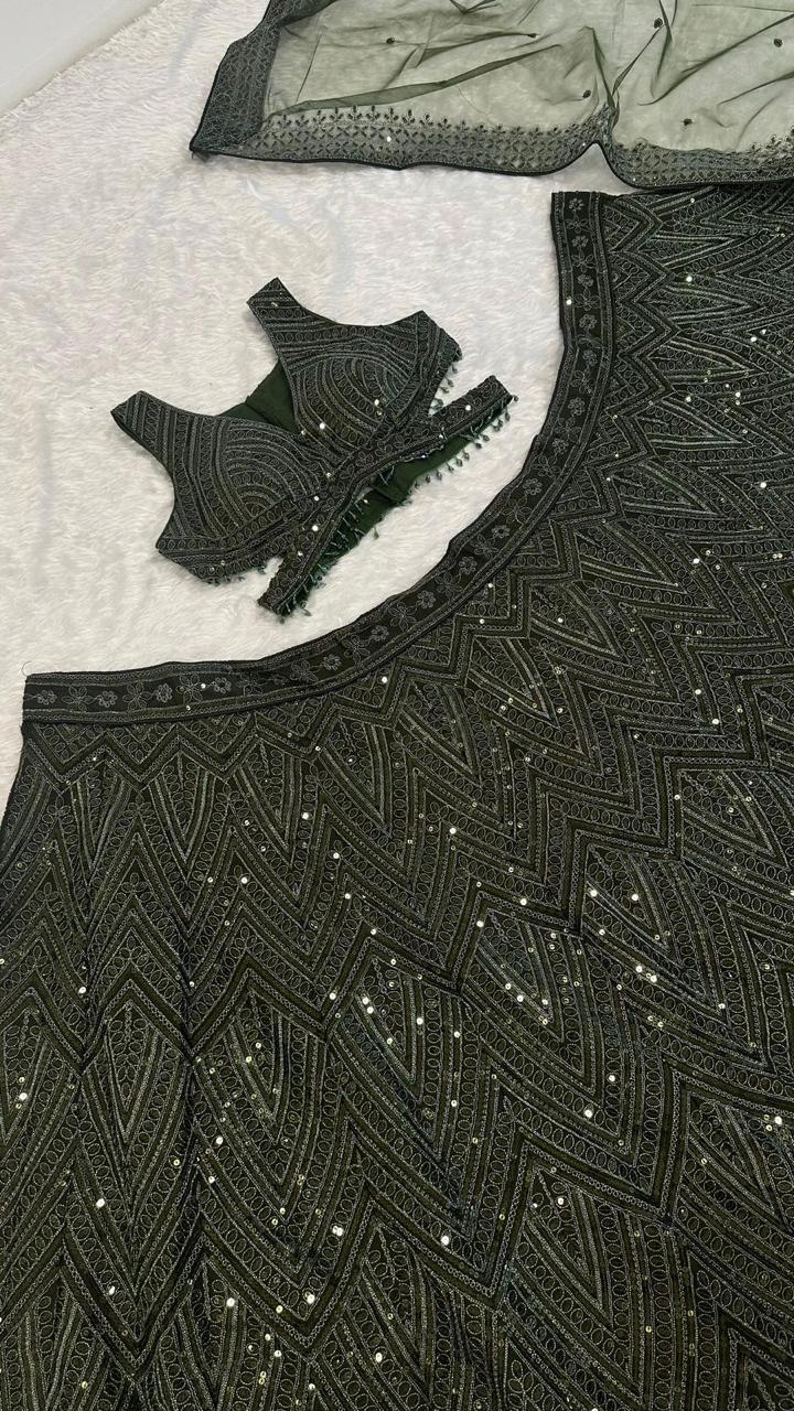 Olive tinted dreamy Lehenga