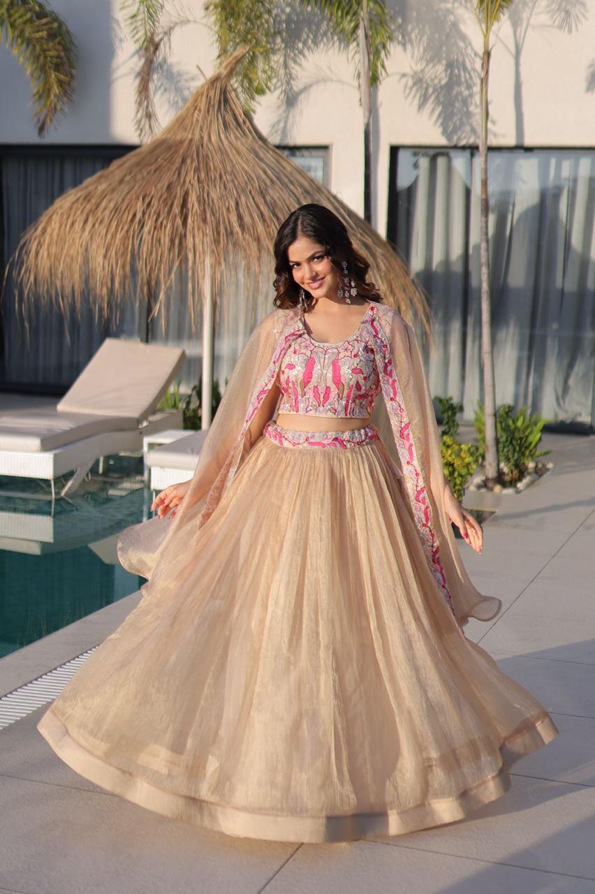 Silk Lehenga Choli with Shrug