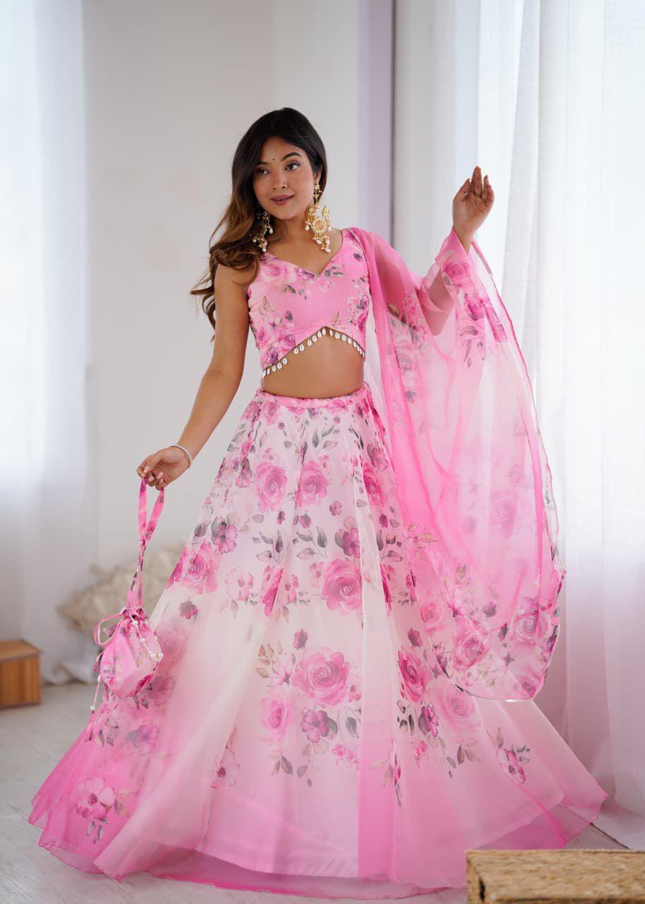 Organza Silk Lehenga