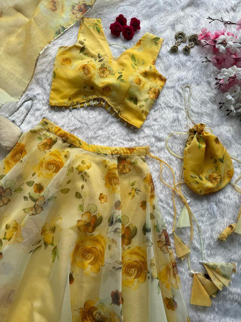 Organza Silk Lehenga