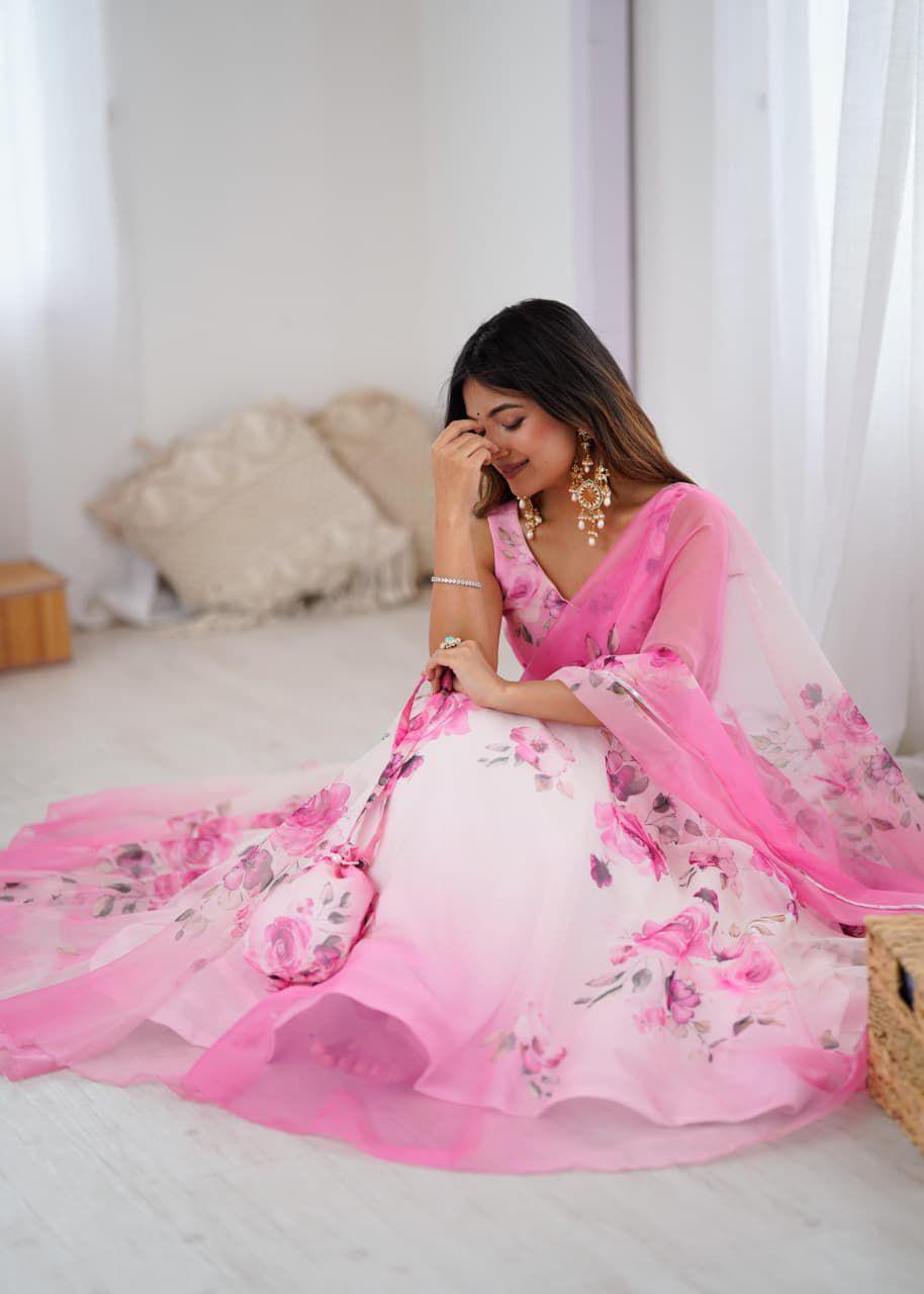 Organza Silk Lehenga