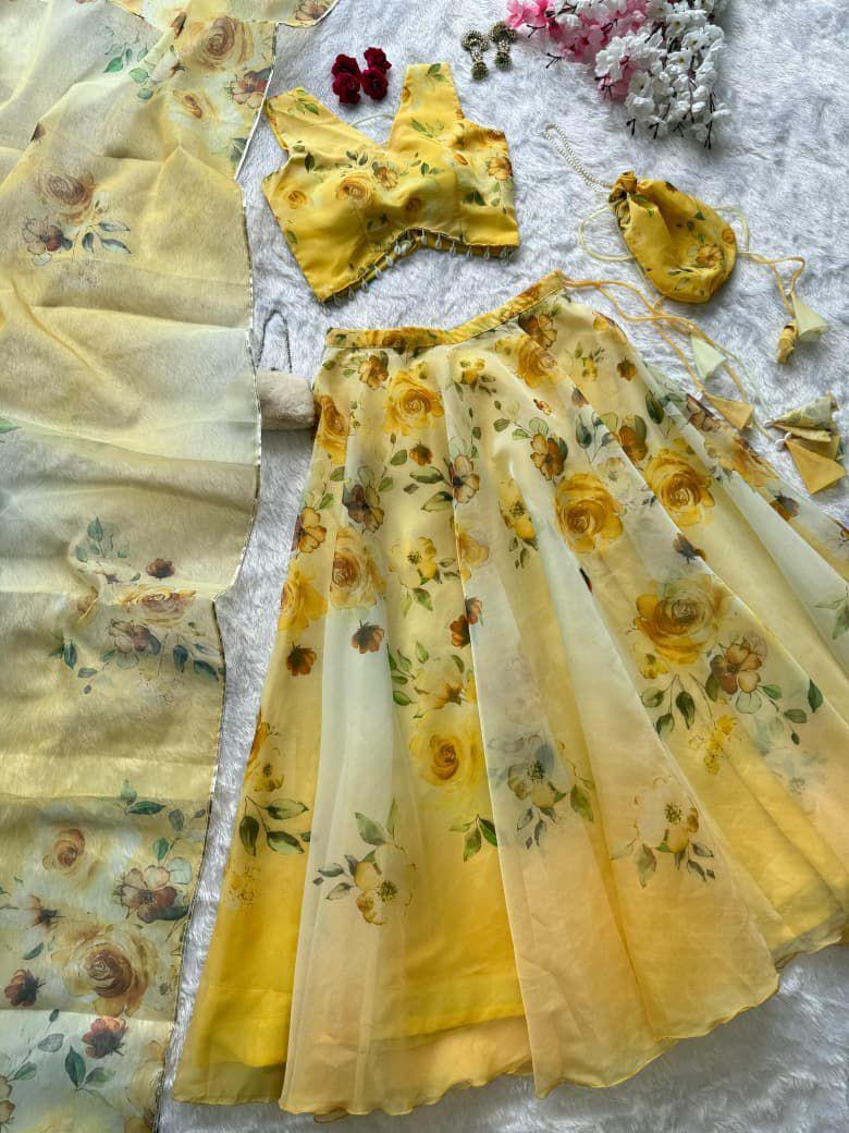 Organza Silk Lehenga