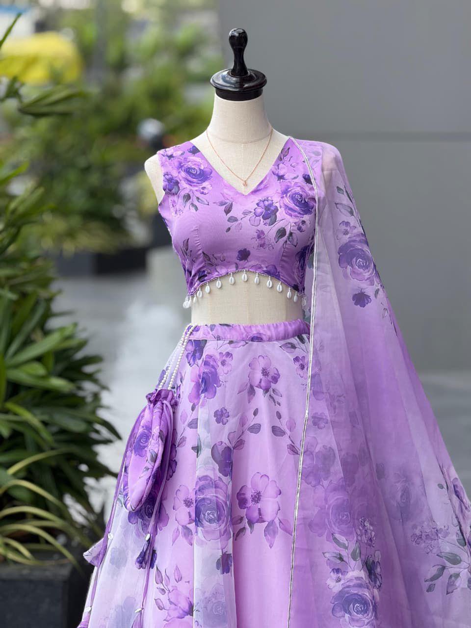 Organza Silk Lehenga