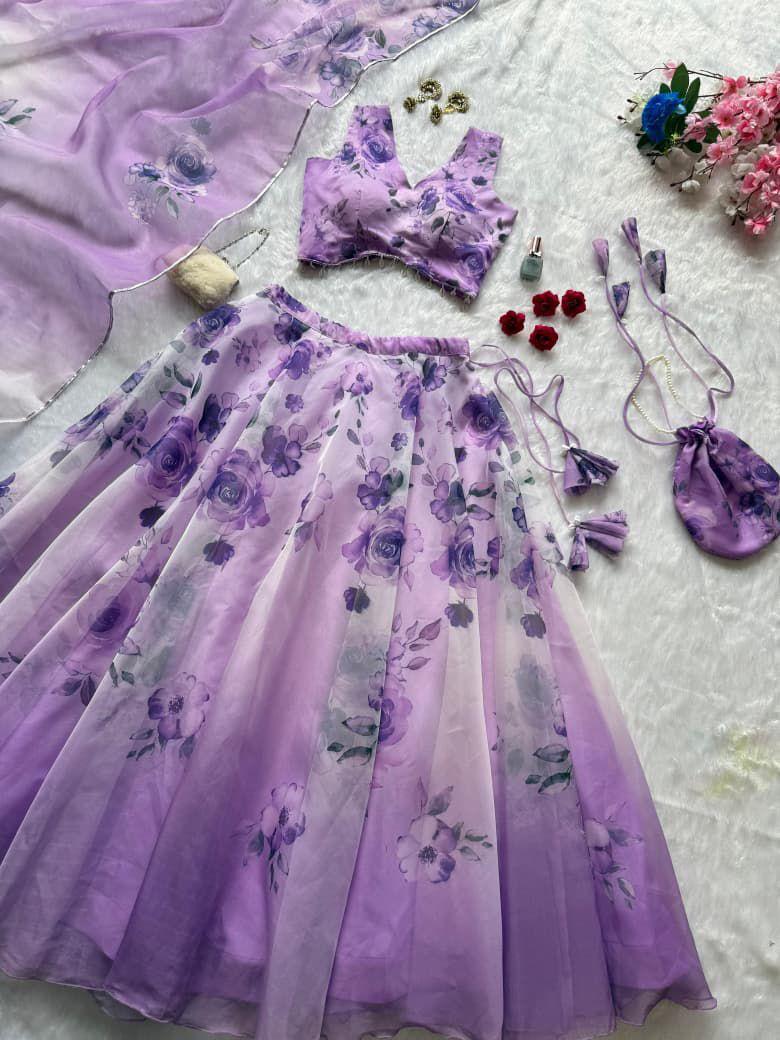 Organza Silk Lehenga