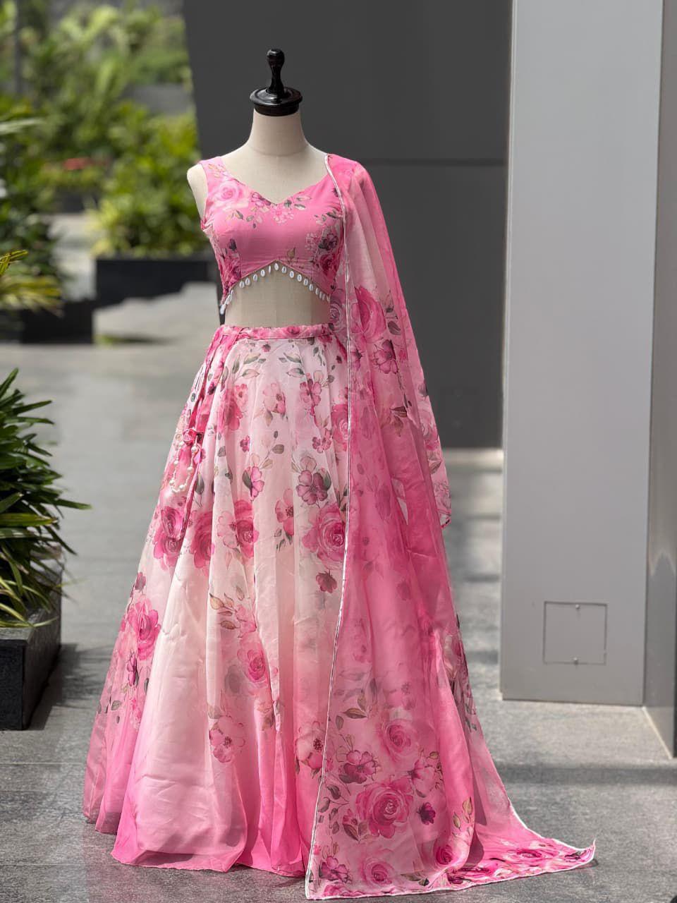 Organza Silk Lehenga
