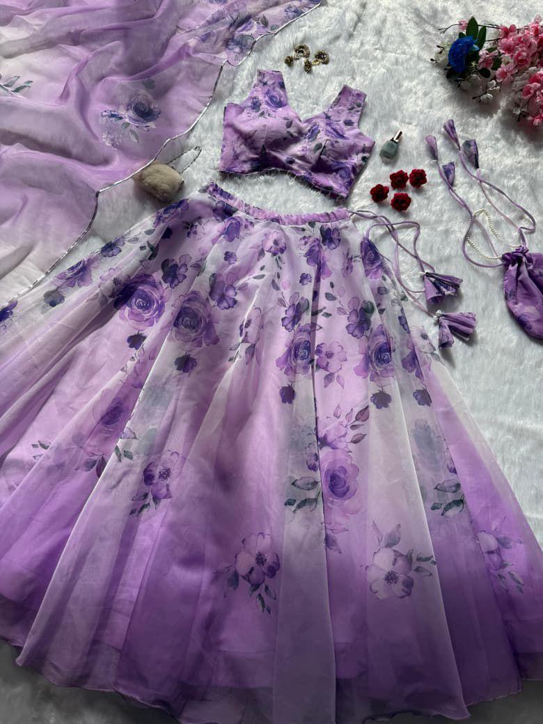 Organza Silk Lehenga