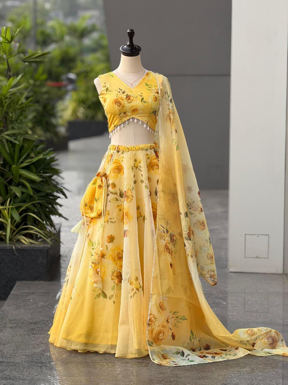 Organza Silk Lehenga