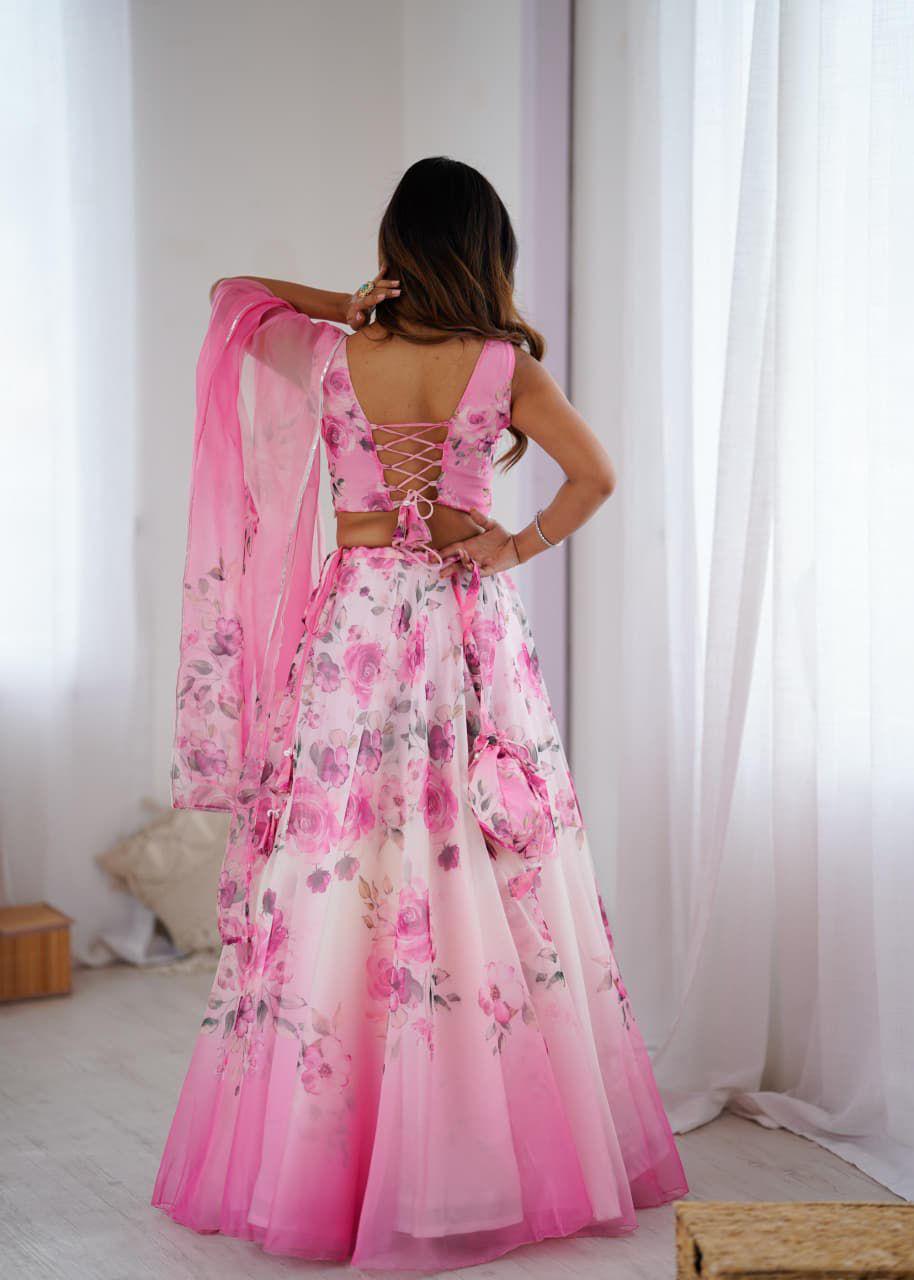 Organza Silk Lehenga