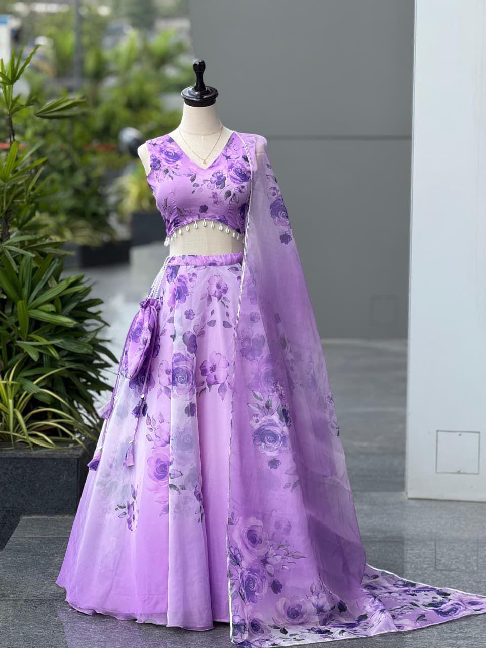 Organza Silk Lehenga