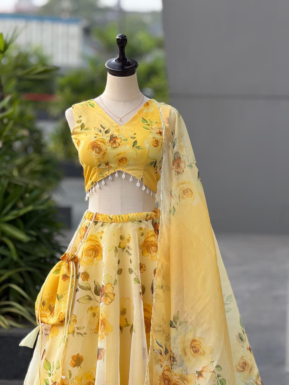 Organza Silk Lehenga