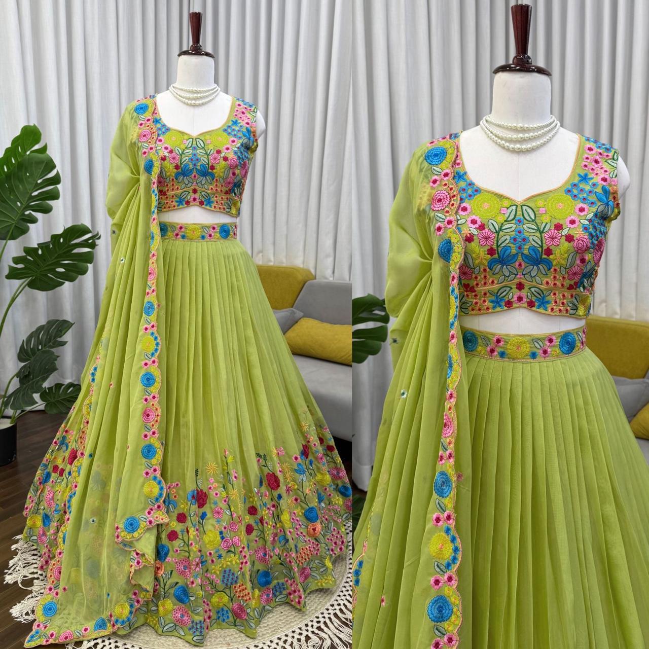 Heavy Organza Silk Lehenga Set