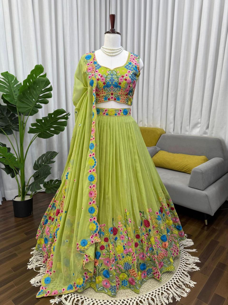 Heavy Organza Silk Lehenga Set