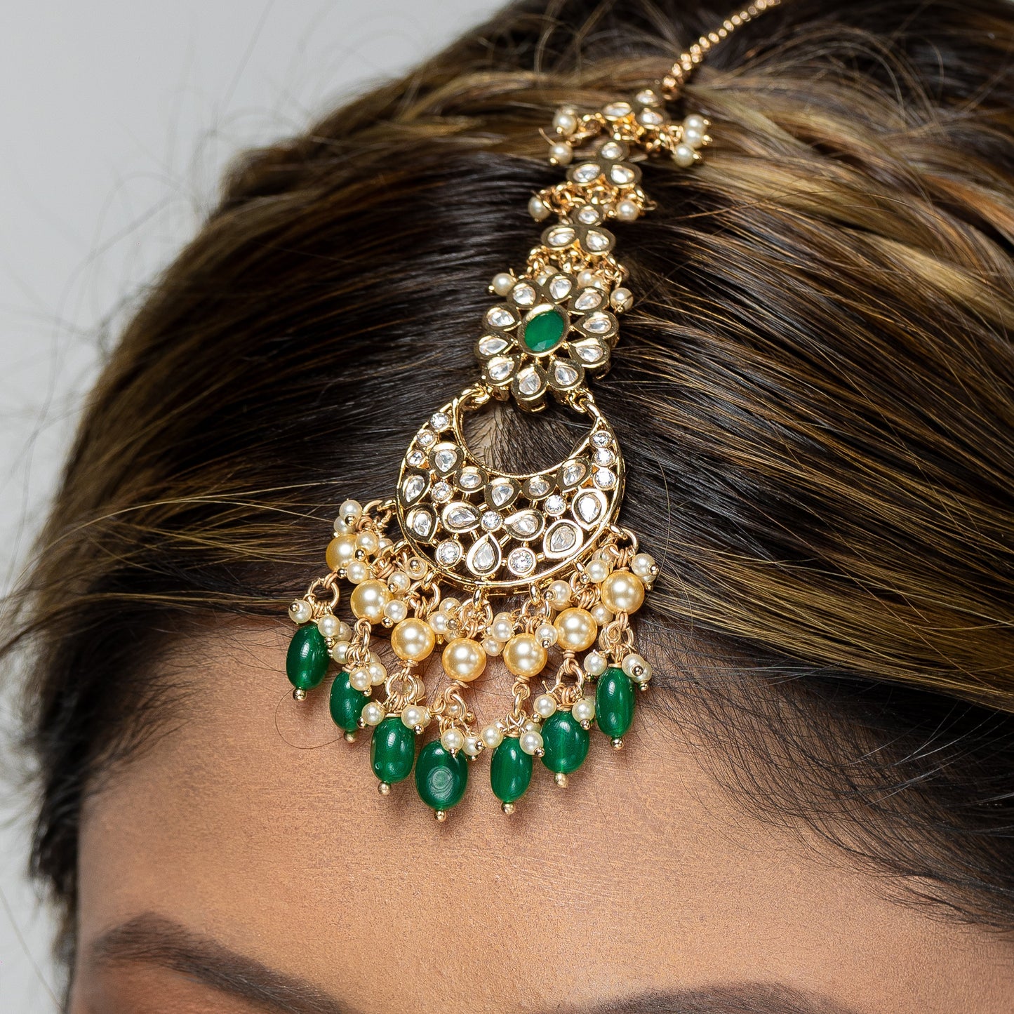 Zevar Club Majestic Semi Bridal Green Set