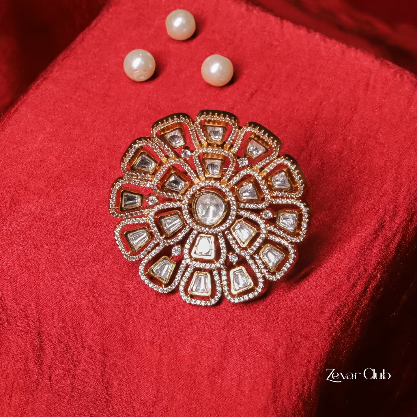 Zevar Club Cocktail Victorian Ring