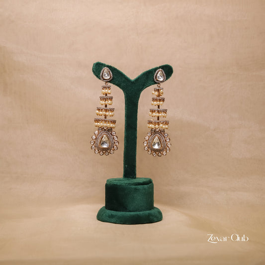 Zevar Club Mastaani Pearl Kundan Earrings