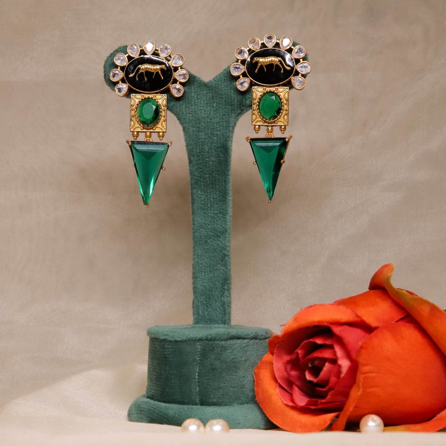 Zevar Club Sabyasachi Inspired Cocktail Drop Earrings