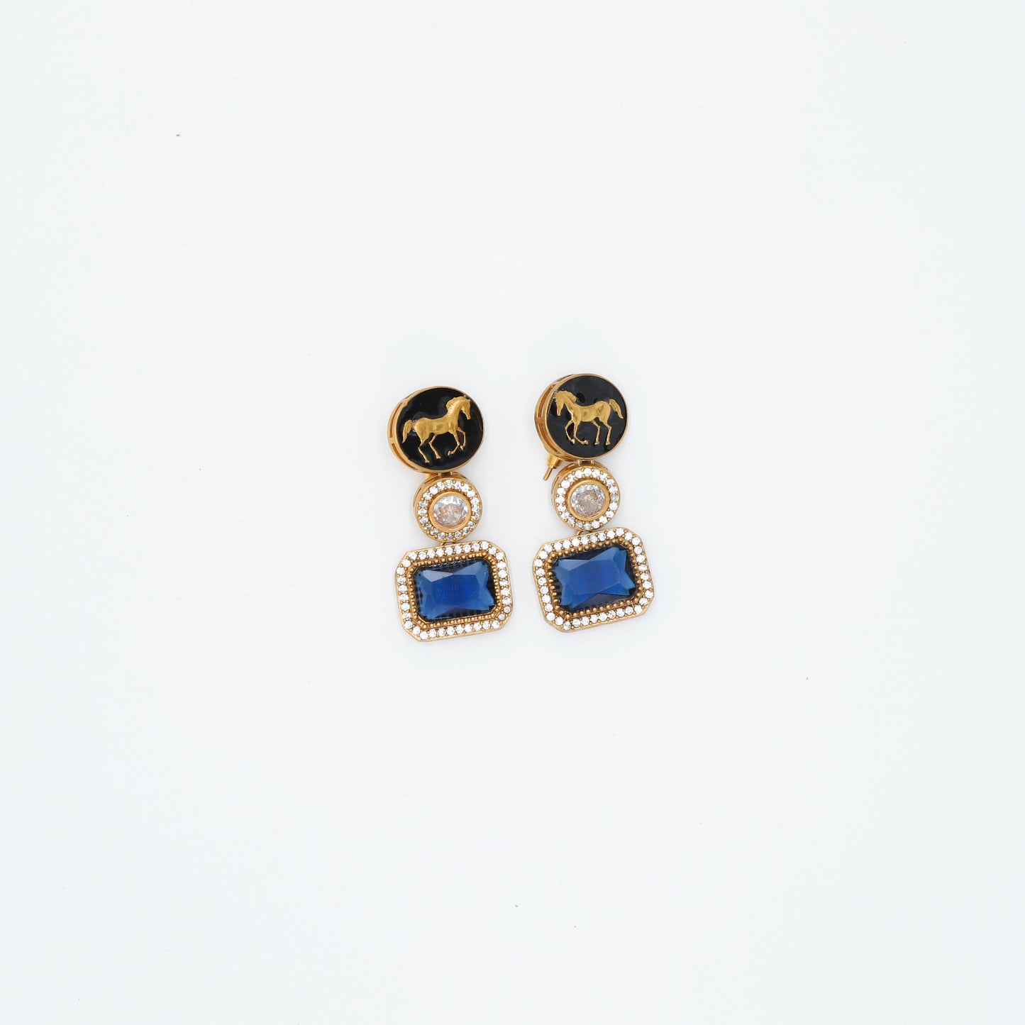 Zevar Club Horse Shaped Chic Drop Earrings