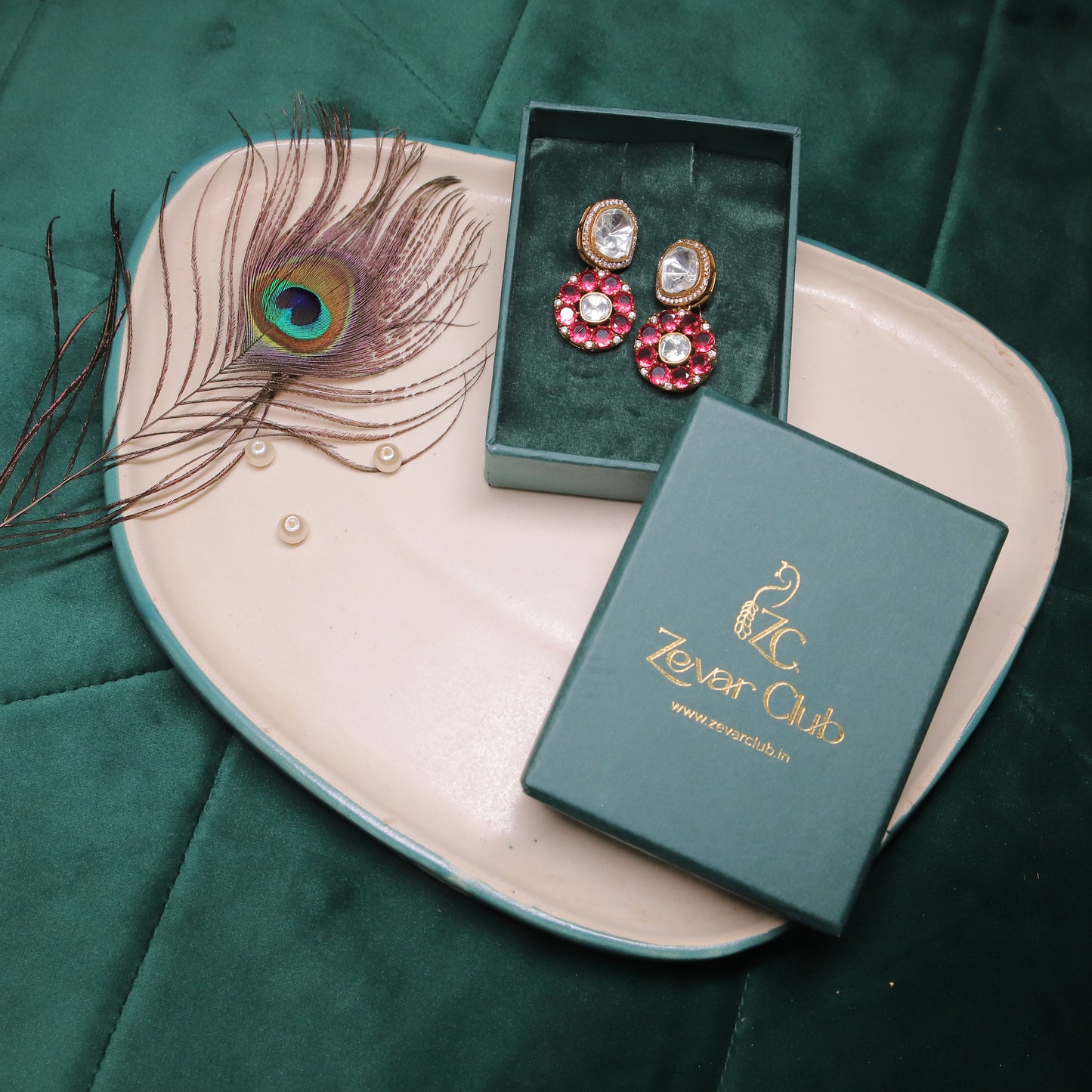 Zevar Club Ruby Moissanite Chic Earrings