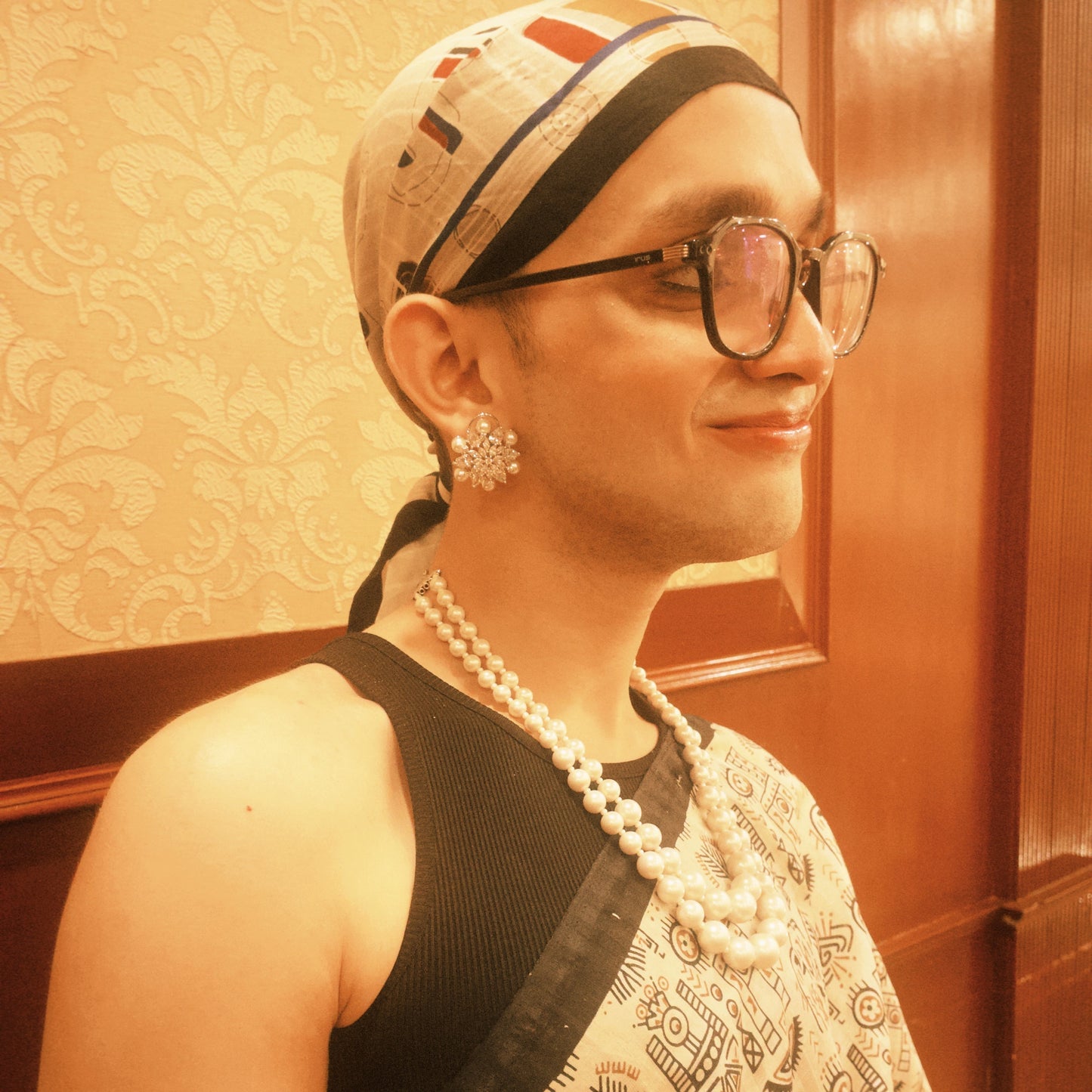 Zevar Club Rhodium-Plated Handcrafted Floral Cubic Zirconia & Pearl Stud Earrings