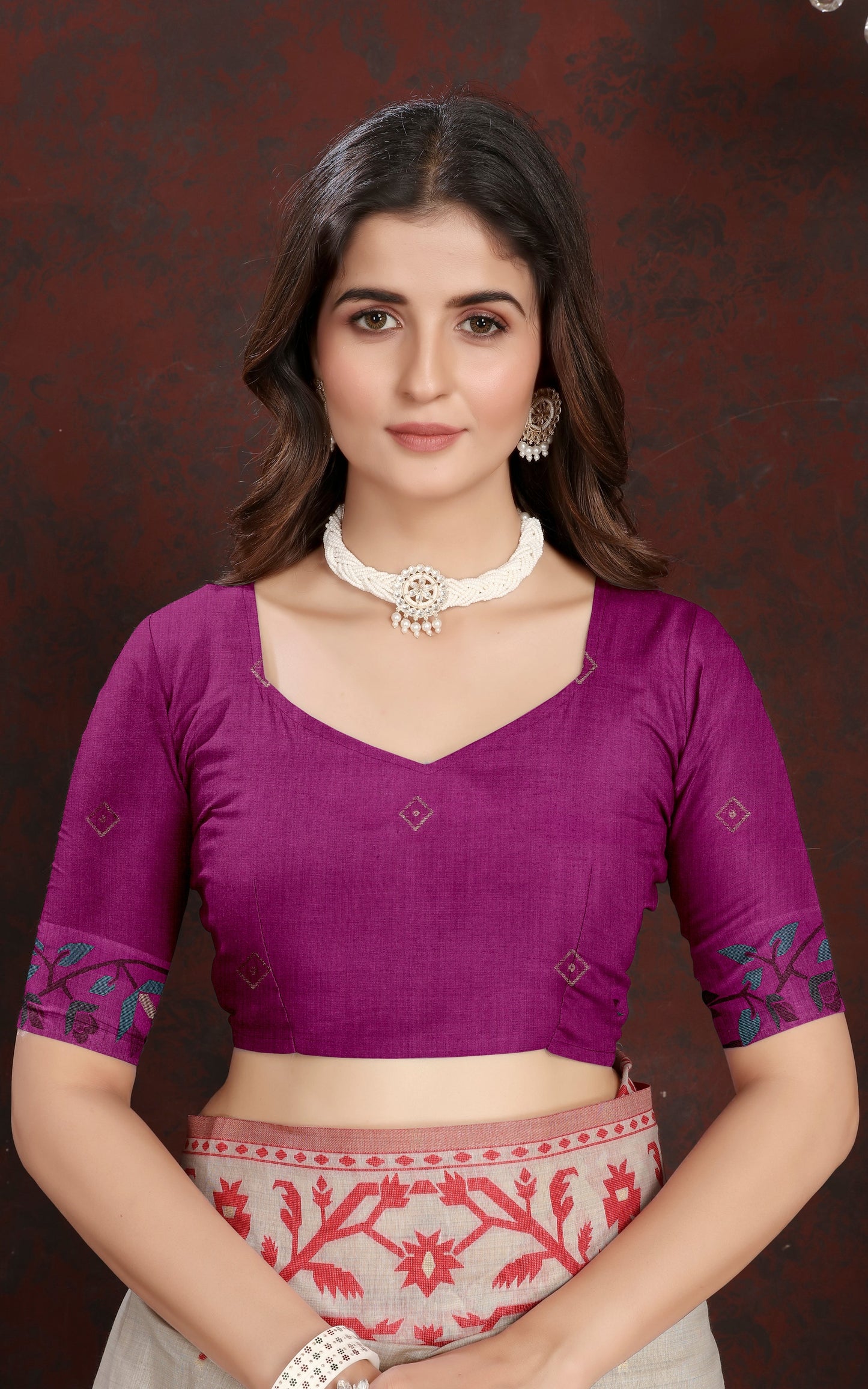 Tantuja Inspired Traditional Floral Nakshi Jaal Work Soft Jamdani Saree in Beige, Indigo, Black and Multicolored